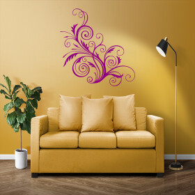Veselá Stena Samolepka Ornament kvetina Farba: fialová, Veľkosť: 60 x 60 cm