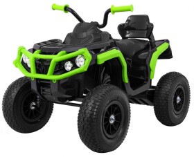 Mamido Elektrická štvorkolka ATV nafukovacie kolesá čierno-zelená