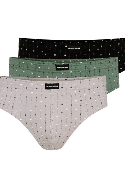 PÁNSKE KLASICKÉ SLIPY 3P 1446 - VÝPREDAJ OLIWKA-BLACK M
