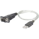 Manhattan USB 1.1 adaptér [1x USB 1.1 zástrčka A - 1x D-SUB zástrčka 9-pólová] neu pozlátené kontakty; 151849