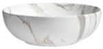 SAPHO - RONDANE keramické umývadlo na dosku priemer 41cm, bianco carrara AR435BC