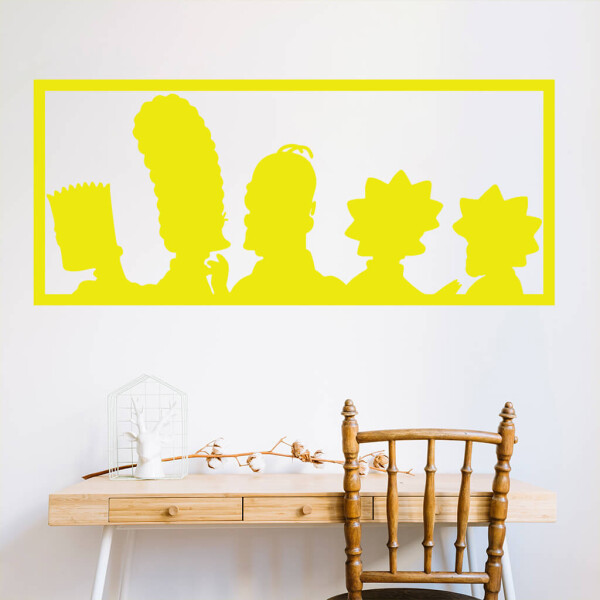 Veselá Stena Samolepka Simpsonovci Farba: žlutá, Veľkosť: 60 x 26 cm