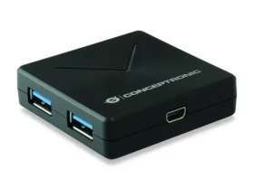 Conceptronic HUBBIES02B USB hub / 4x USB-A 3.0 / odpojiteľný USB kábel (HUBBIES02B)