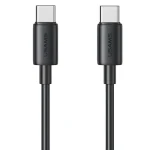 USAMS SJ711USB01 čierna / Dátový kábel / USB-C - USB-C / PD 60W / 1 m (SJ711USB01)