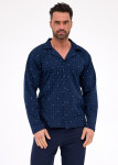 Cornette pyžamo 114/80 dĺžka/r S-2XL pánske bez zipsu tmavě modrá M