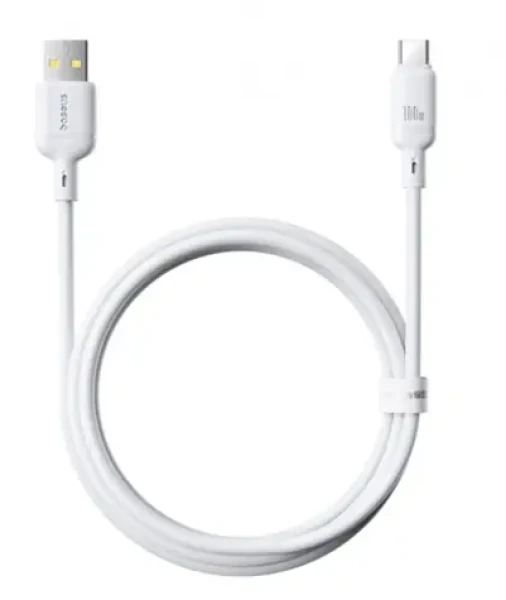 Baseus Silky (P10377703213-00) Rýchlonabíjací kábel USB-A/USB-C 100W 1m biela (P10377703213-00)