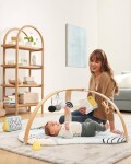 SKIP HOP Deka na hranie s drevenou hrazdičkou Discoverosity Montessori 0m+
