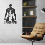 Veselá Stena Samolepka Spiderman silueta Farba: zelená, Veľkosť: 80 x 49 cm