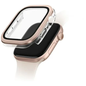 UNIQ Voute ružovo zlatá / Puzdro s tvrdeným sklom / Apple Watch 10 46mm (UNIQ-46MM-VOURGLD)