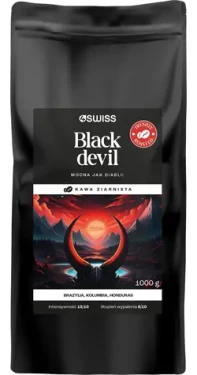 4Swiss Black Devil / Zrnková káva / čerstvo pražená / 1 kg (5906496181306)