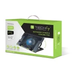 Techly Chladiaca podložka pre notebooky do 17,3" / Chladiaca podložka / ventilátor 14 cm / USB / podsvietenie (106244)