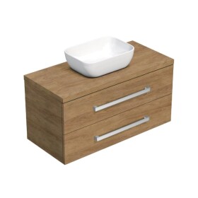 Kúpeľňová skrinka s krycou doskou SAT Cube Way 100x46,5x46 cm dub Hickory CUBE461003DHSAT45 CUBE461003DHSAT45