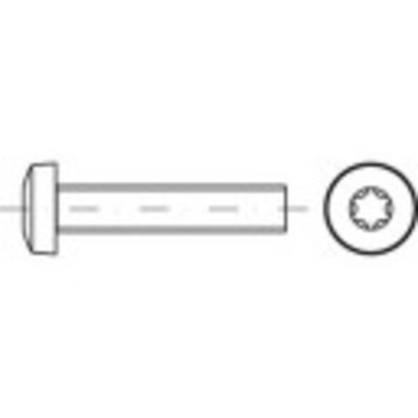 TOOLCRAFT 146069 šošovkové skrutky M2.5 25 mm T profil DIN 7985 ocel glavanizované zinkom 2000 ks; 146069