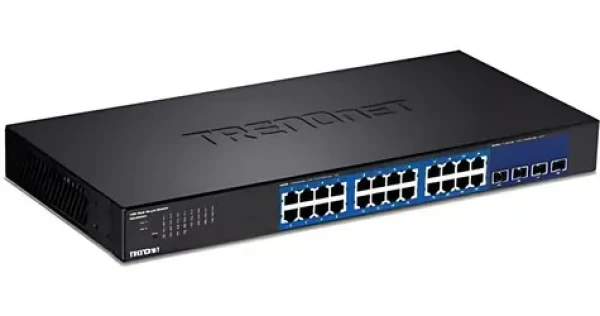 Trendnet TEG-30284 / Switch / 28 portov / 24x Gigabit / 4X 10G SFP+ / WebSmart Managed / 19" rack (TEG-30284)