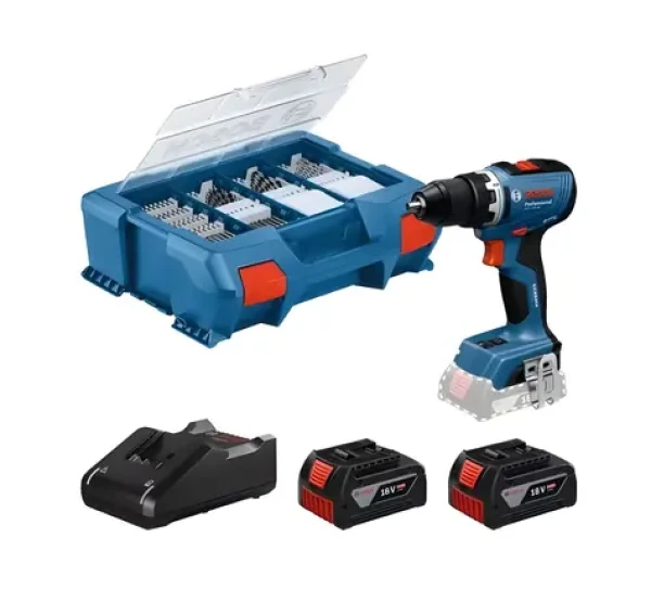 BOSCH GSR 18V-65 Professional / Aku vŕtací skrutkovač / 18V / 63 Nm / 2x 4,0 Ah Li- ION / L-Case (06019N3207)