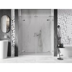 MEXEN/S - Lunar L Duo sprchové dvere krídlové 170, transparent, chróm 834DL-170-000-01-00
