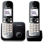 Panasonic KX-TG6812GB čierna / DECT bezdrôtový telefón / Duo / 2 slúchadlá (KX-TG6812GB)