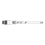 Molex upravený zástrčkový konektor pre senzory - aktory, 1300270012, 1 ks; 1300270012