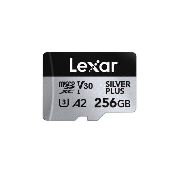Lexar Professional Silver Plus MicroSDXC 256 GB Class 10 UHS-I/U3 A2 V30 (LMSSIPL256G-BNANG)