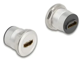 DeLock HDMI 8K 60Hz / Vstavaná HDMI zásuvka / 2x HDMI / Hliníkové telo (88191)