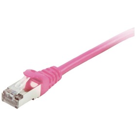 Equip 605584 RJ45 sieťové káble, prepojovacie káble CAT 6 S/FTP 5.00 m ružová pozlátené kontakty 1 ks; 605584