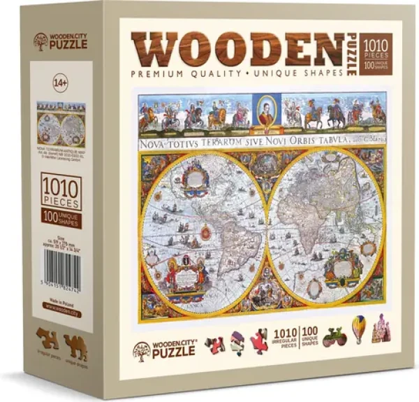 Wooden City Drevené puzzle Antická mapa Nova Terrarum 1010 dielikov
