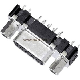 HARTING 09662516512 09662516512 D-SUB zásuvková lišta 180 ° Pólov: 15 spájkovaný konektor 1 ks; 09662516512