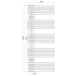 SAPHO - NYMPHA vykurovacie teleso 500x1250, chróm LLN125