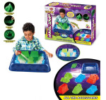 Mamido Mamido Sada svietiaceho kinetického piesku 500 g s formičkami a podložkou