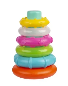 Playgro - Plastové navliekacie krúžky pastelové
