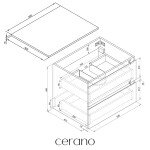 CERANO - Kúpeľňová skrinka Carole + doska pod umývadlo Navira Slim - 18 mm - betónovo šedá - 60x49,8x46 CER-8050BD82985