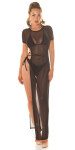Dámske sexi plážové šaty zo sieťoviny s XXL rozparkom 210221 black - Koucla S