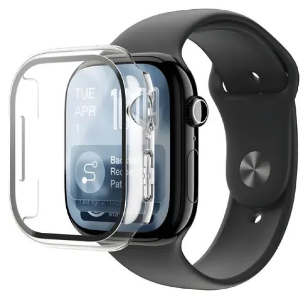AmazingThing Radix Apple Watch Series 11 46mm číra / Ochranné sklo s puzdrom / Tvrdené sklo