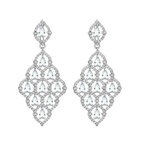 CRYSTalp Blyštivé dlhé náušnice s kryštálmi Virtuosa 42313.R