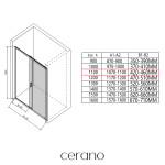 CERANO - Sprchové posuvné dvere Varone LINE Ľ/P - 6 mm - chróm, transparentné sklo - 110x195 CER-478069