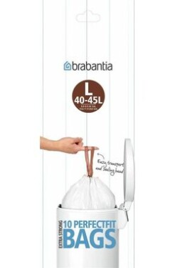 Brabantia PerfectFit Type L Vrecká do odpadkového koša 40-45 L / zaťahovacie / 10 sáčkov (371547)