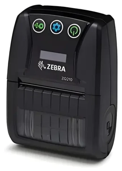 ZEBRA ZQ210 čierna / Mobilná termotlačiareň / 203dpi / 60mm / s / Bluetooth / USB / 1500mAh (ZQ21-A0E01KE-00)