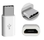 Aligator Adaptér microUSB - USB-C biely pre nabíjačky a dátové káble (SMA0465)