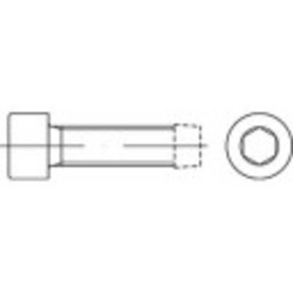 TOOLCRAFT 141292 závitníkové skrutky M4 6 mm vnútorný šesťhran DIN 7500 ocel glavanizované zinkom 2000 ks; 141292