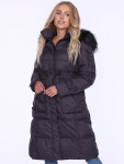Dámsky kabát Coat BLH220027FXR tmavošedý -. PERSO 46/3XL