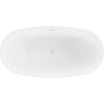 MEXEN/S - Eris voľne stojaca vaňa 170 x 80, biela, sifón a prepad biela 53441708000-20