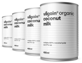 Vilgain Kokosové mlieko BIO – 4× 400 ml