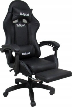 R-Sport Fotel Gamingowy K4 R-Sport Čierny z podNôžkiem+masażer