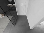 MEXEN/S - Kioto L Sprchová zástena WALK-IN 90 x 200, čierny vzor, biela 800-090-103-20-78