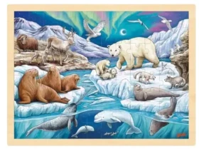 GOKI Drevené puzzle Polárna noc