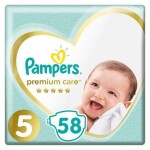 Pampers Premium Care Jumpo Pack Junior (58 ks) / Plienky / Veľkosť 5 (11-16 kg) (8001841104997)