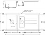 MEXEN/S MEXEN/S - Andres granitový drez s odkvapkávačom vrátane batérie Rita, čierna/zlatá metali 6515-75-670300-70