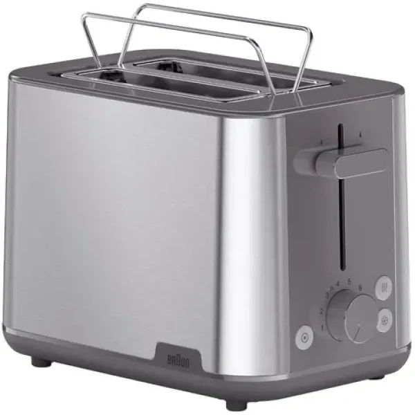 Braun PurShine HT1510.GY sivá / Hriankovač / 900 W / 2 hrianky / regulácia opekania / aut. vypnutie (0X23010049)