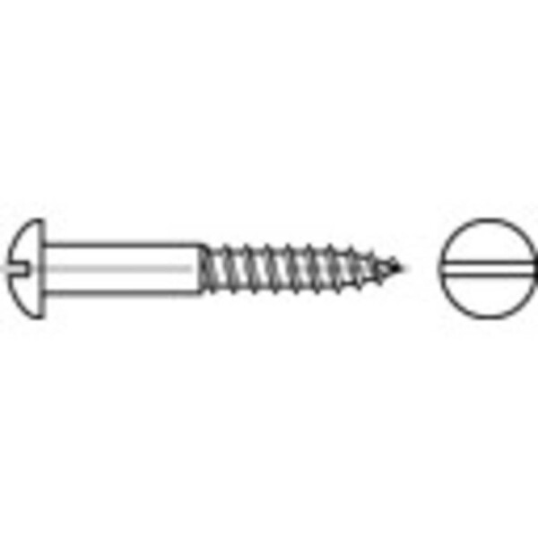 TOOLCRAFT TO-5446779 polkruhové skrutky do dreva 6 mm 70 mm drážka DIN 96 mosaz 100 ks; TO-5446779