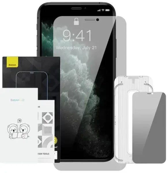 Baseus SGJC110602 Crystal Privacy Tvrdené sklo 0.3 mm pre Apple iPhone X/XS (SGJC110602)